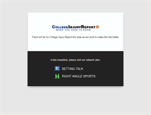 Tablet Screenshot of collegeinjuryreport.com